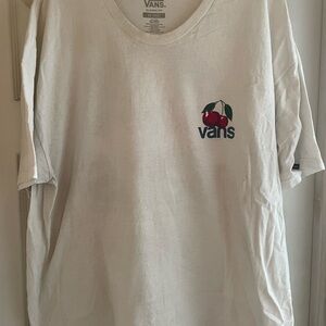 Vans White Tee with Cherry Graphic XXL